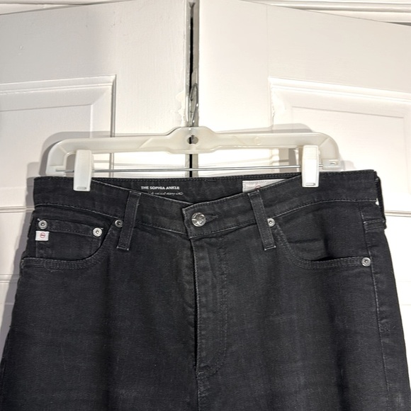 AG 5 Pocket Black Sophia Ankle Style Crop Jeans NWT - Picture 8 of 11